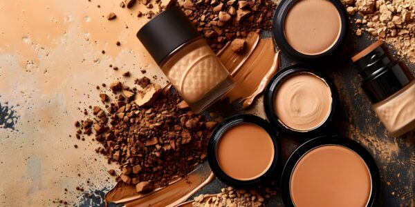 mockup foundation for flawless naturallooking coverage suitable for diverse skin types. concept makeup foundation, flawless coverage, natural looking, diverse skin types, mockup