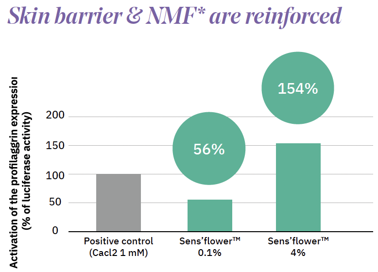 sens'flower skin barrier & nmf are reinforced